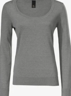 Pull décontracté en tricot fin à encolure ronde