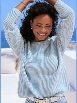 Pull doux en tricot côtelé