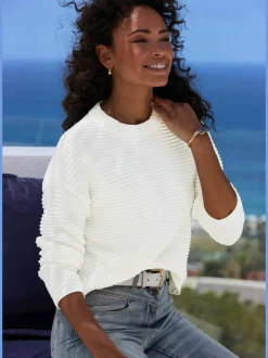 Pull doux en tricot côtelé