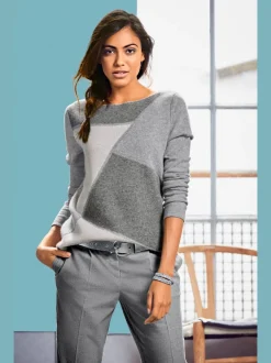 Pull à encolure en U en tricot pur cachemire