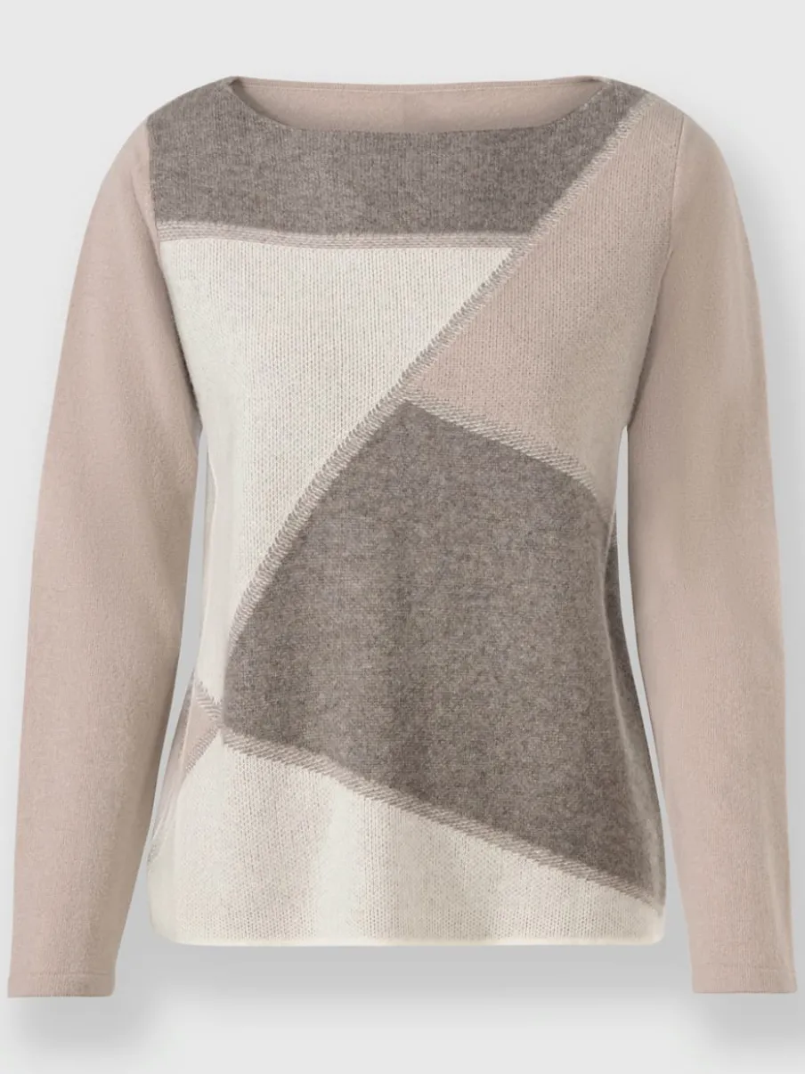Pull à encolure en U en tricot pur cachemire