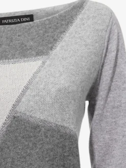 Pull à encolure en U en tricot pur cachemire