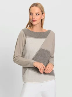 Pull à encolure en U en tricot pur cachemire
