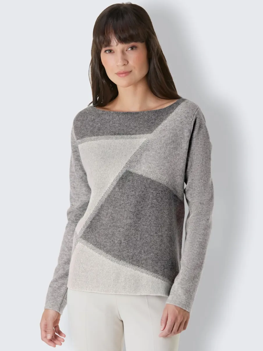 Pull à encolure en U en tricot pur cachemire