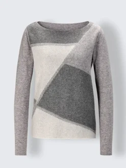 Pull à encolure en U en tricot pur cachemire