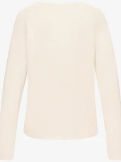Pull à encolure en v avec manches raglan longues et matière douce