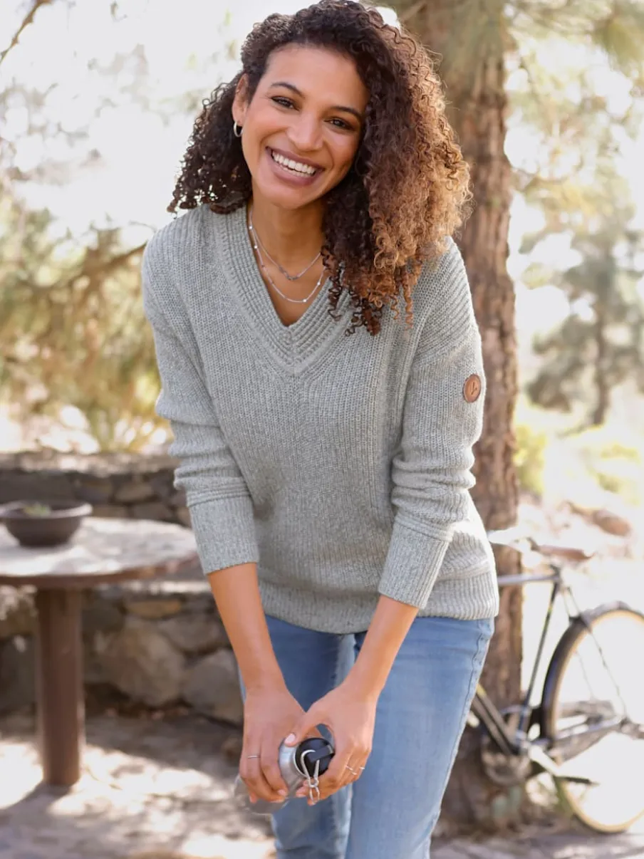 Pull à encolure en v 50% coton