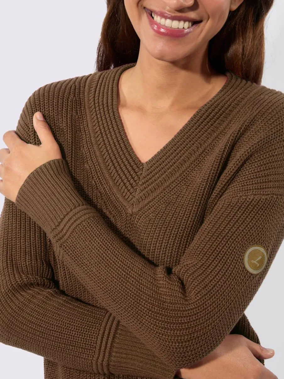 Pull à encolure en v 50% coton