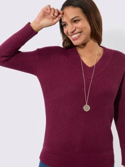 Pull à encolure en v 50% coton
