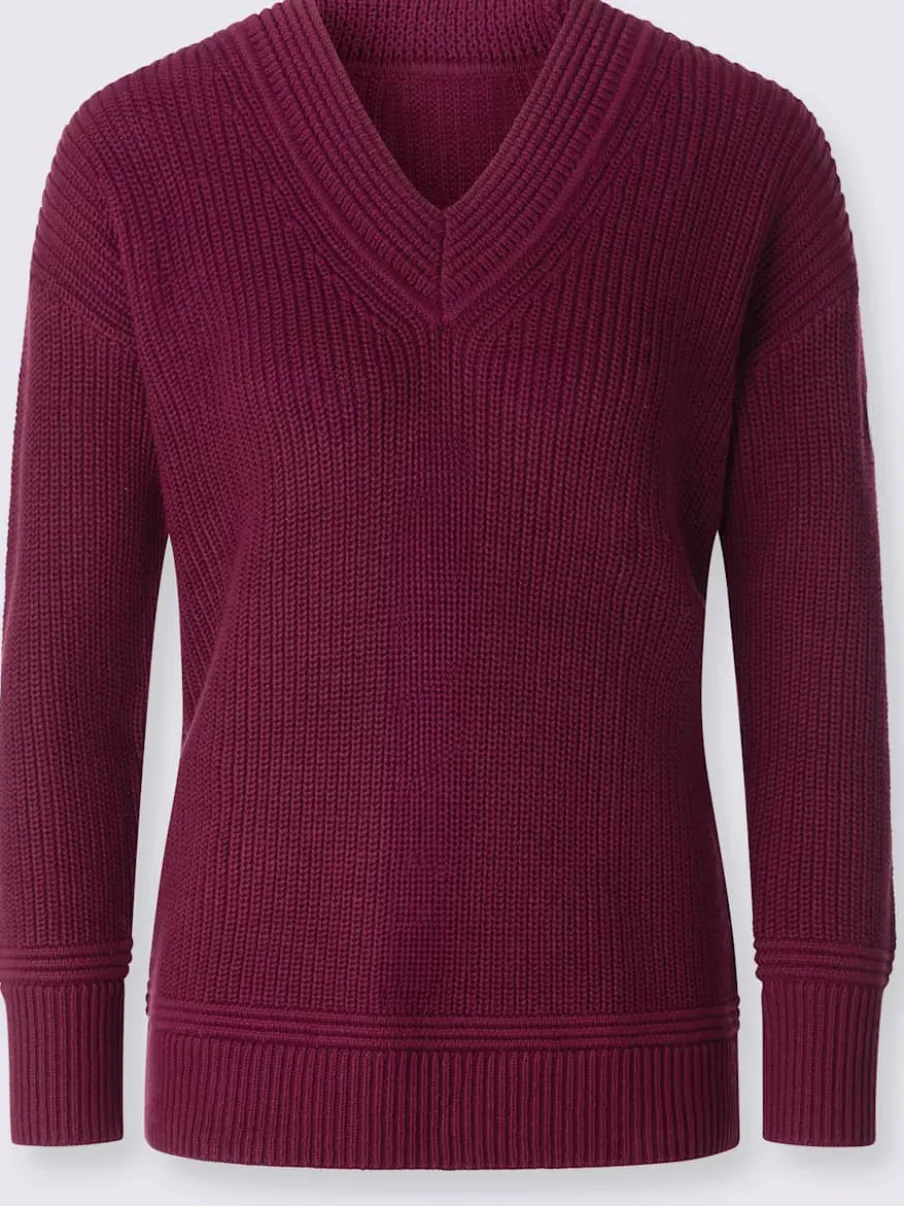 Pull à encolure en v 50% coton