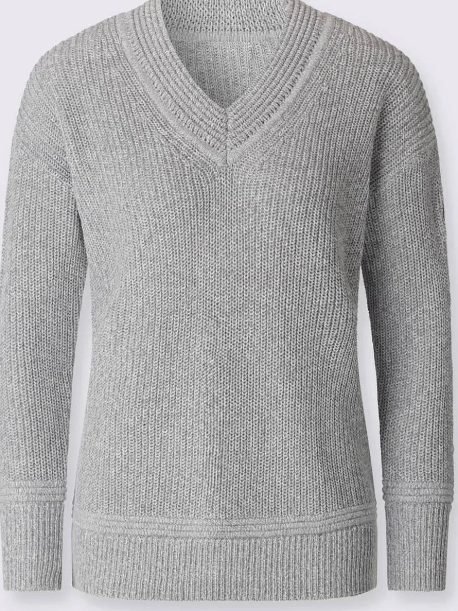 Pull à encolure en v 50% coton