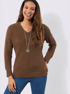 Pull à encolure en v 50% coton