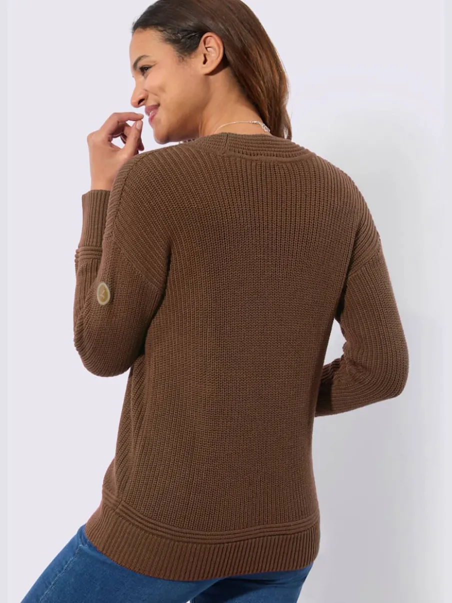 Pull à encolure en v 50% coton