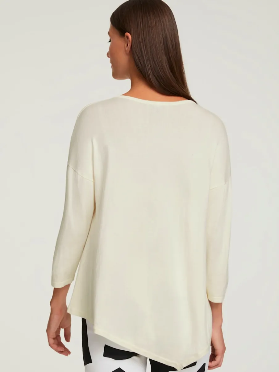 Pull à encolure en V en tricot léger ample