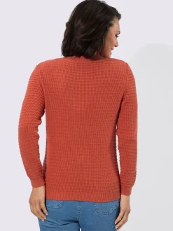 Pull à encolure en v pur coton