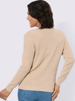 Pull à encolure en v pur coton