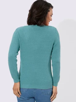Pull à encolure en v pur coton