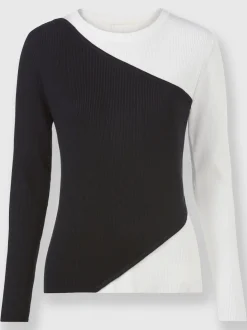 Pull encolure ronde à manches longues sans coutures latérales