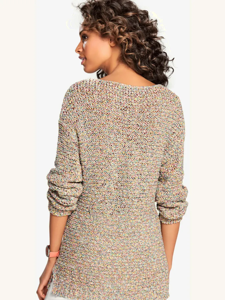Pull encolure ronde style décontracté en maille agréable
