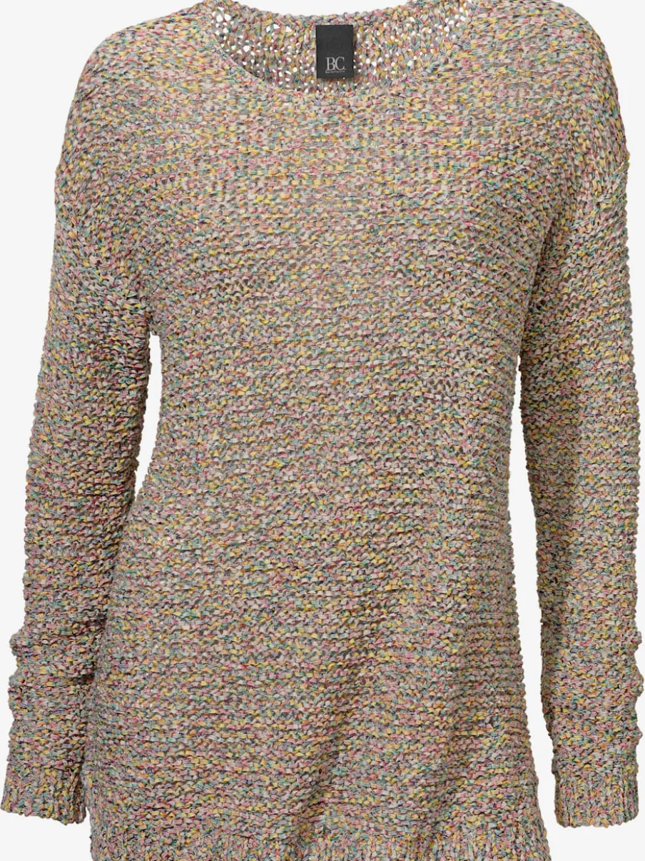Pull encolure ronde style décontracté en maille agréable