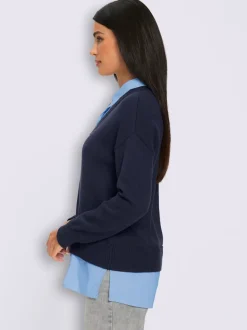 Pull en coton aspect 2 en 1