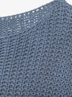 Pull en tricot ample avec col rond et manches longues