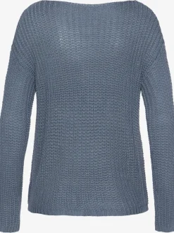 Pull en tricot ample avec col rond et manches longues