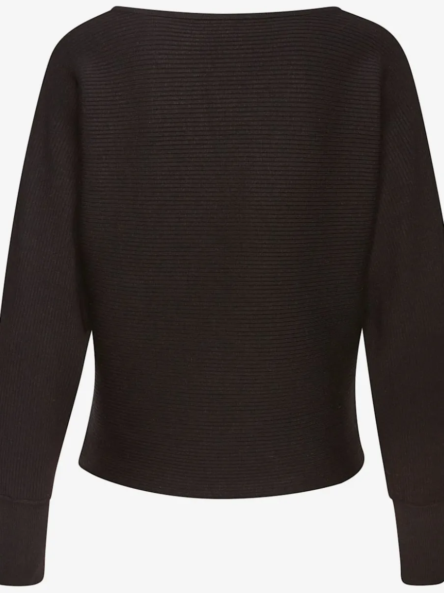 Pull en tricot ample à manches longues avec ourlet droit
