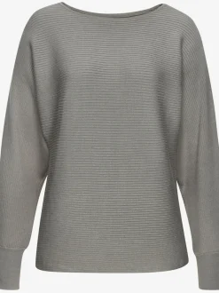 Pull en tricot ample à manches longues avec ourlet droit