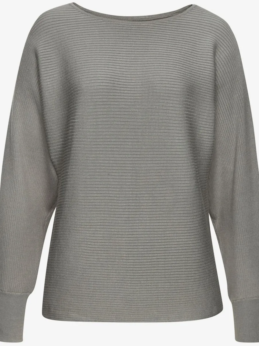 Pull en tricot ample à manches longues avec ourlet droit