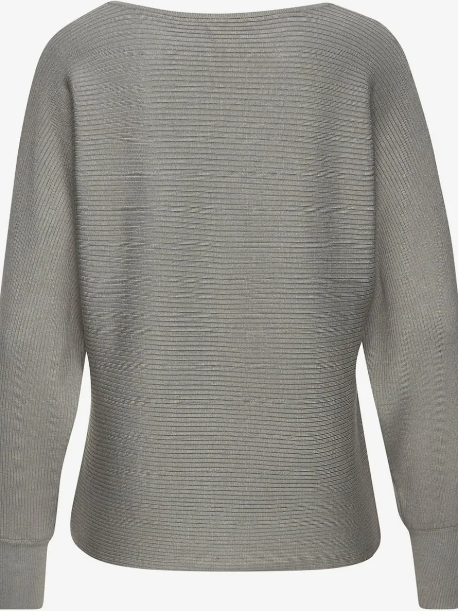 Pull en tricot ample à manches longues avec ourlet droit