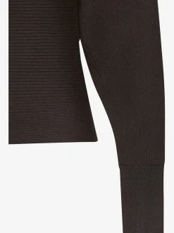 Pull en tricot ample à manches longues avec ourlet droit