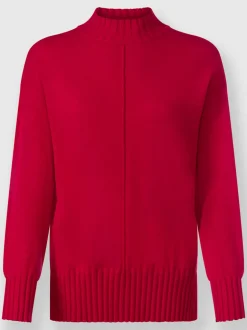 Pull en tricot avec col montant et finitions côtelées