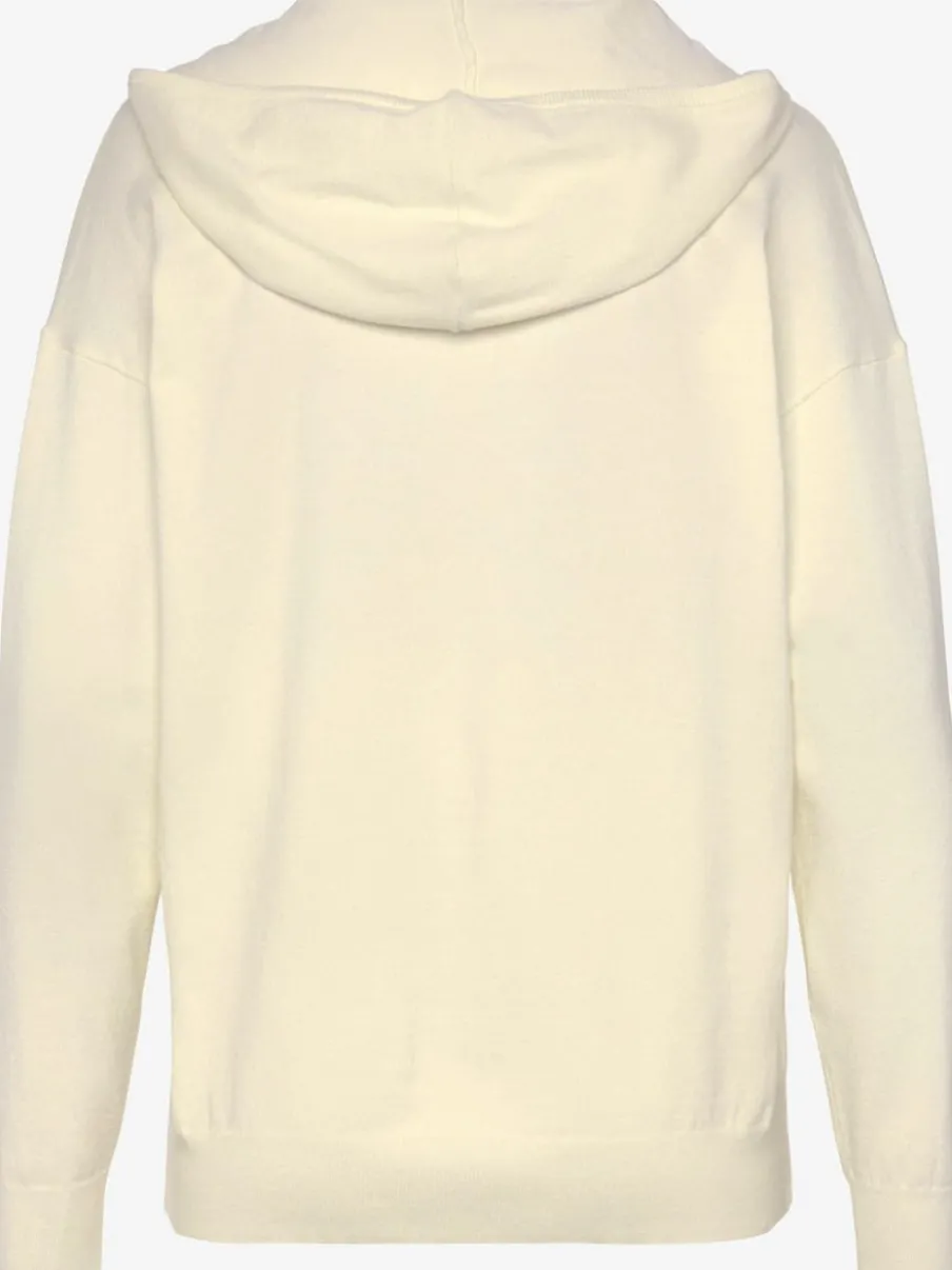 Pull en tricot à capuche avec encolure en V doux