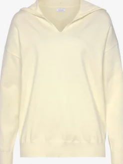 Pull en tricot à capuche avec encolure en V doux