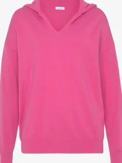 Pull en tricot à capuche avec encolure en V doux