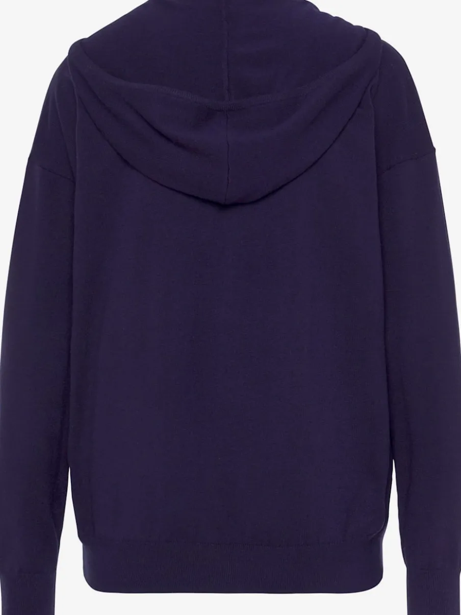 Pull en tricot à capuche avec encolure en V doux