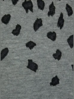 Pull en tricot à col large en U avec motif léopard