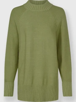 Pull en tricot col montant avec fentes latérales sophistiquées