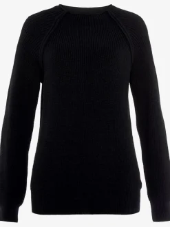 Pull en tricot à col montant avec pinces en cœur aux coudes