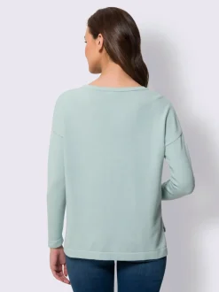 Pull en tricot à col rond et manches longues