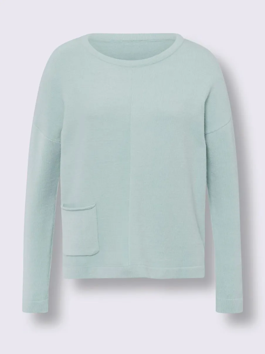 Pull en tricot à col rond et manches longues