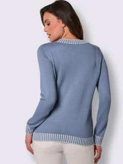 Pull en tricot 50% coton et 50% modal