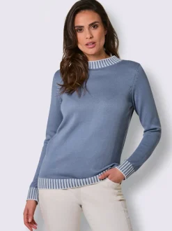Pull en tricot 50% coton et 50% modal