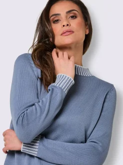Pull en tricot 50% coton et 50% modal