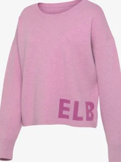Pull en tricot doux avec encolure ronde et manches longues