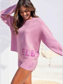 Pull en tricot doux avec encolure ronde et manches longues