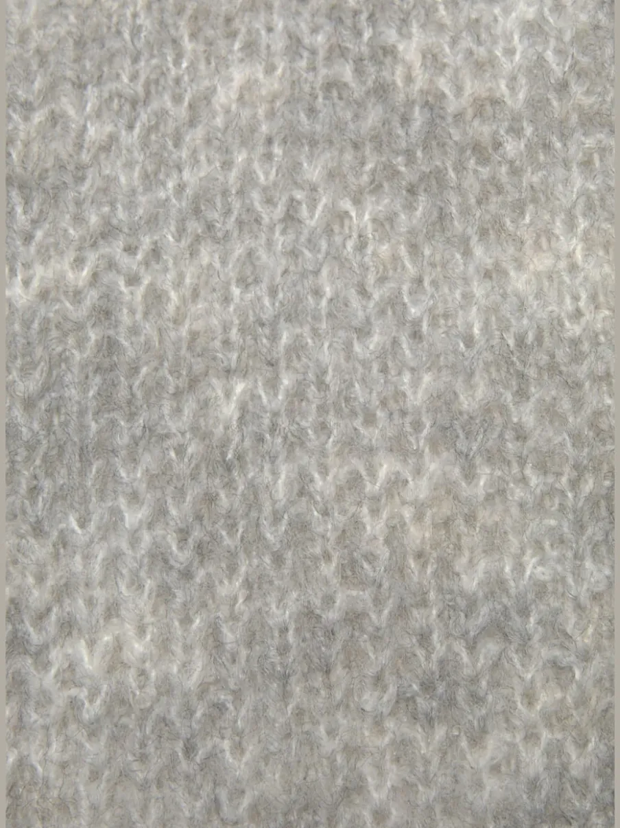 Pull en tricot à encolure en V avec perles et fente au dos