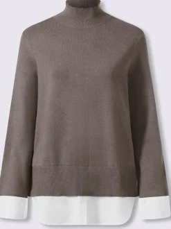 Pull en tricot fin aspect 2 en 1