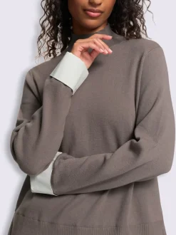 Pull en tricot fin aspect 2 en 1